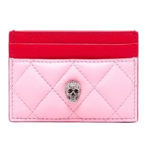 Alexander McQueen Pave Skull Card Holder 'Pink/Red'